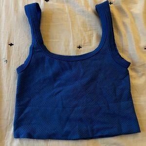 rock n rags spill the tea tank in cobalt blue